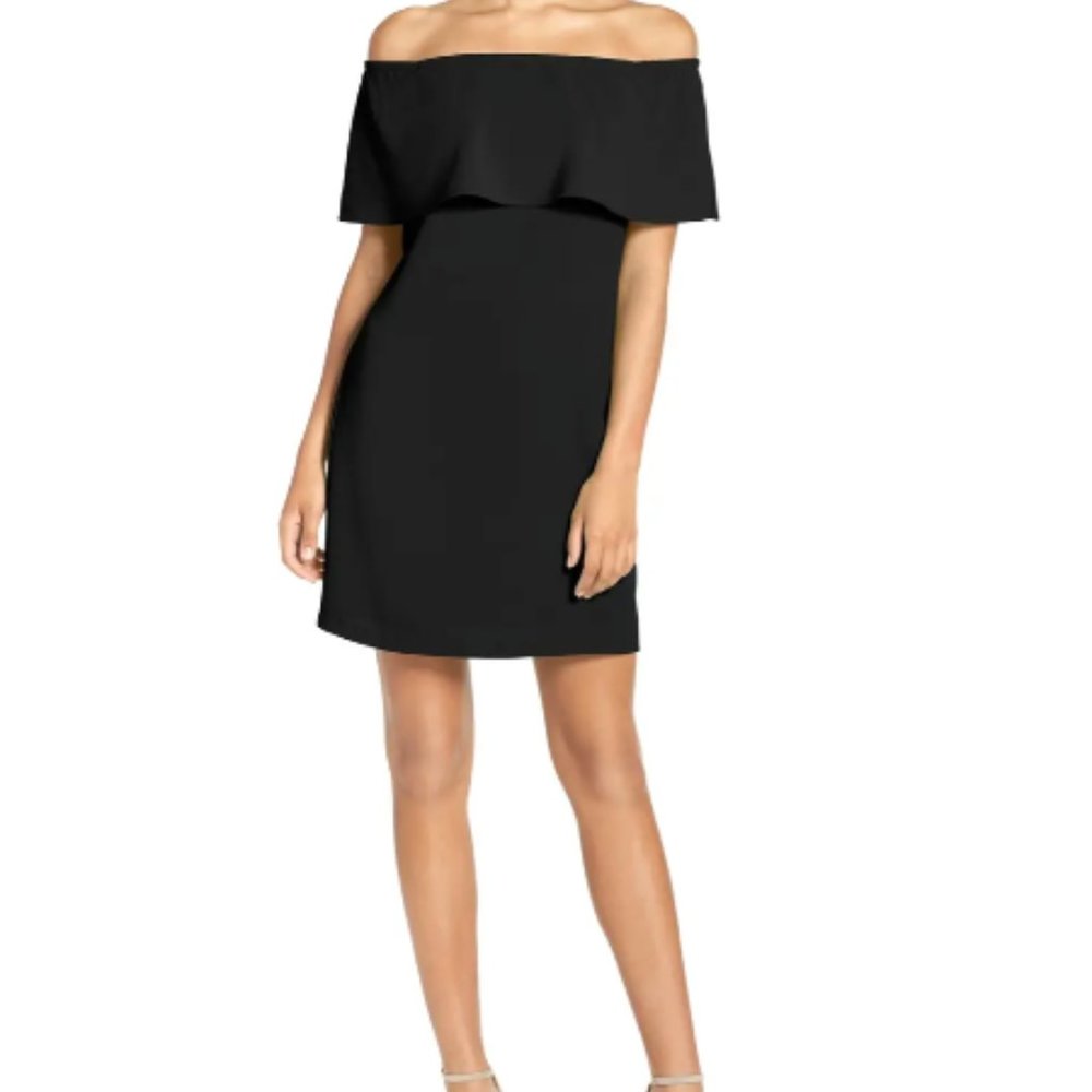 CHARLES HENRY Black Off the Shoulder Dress